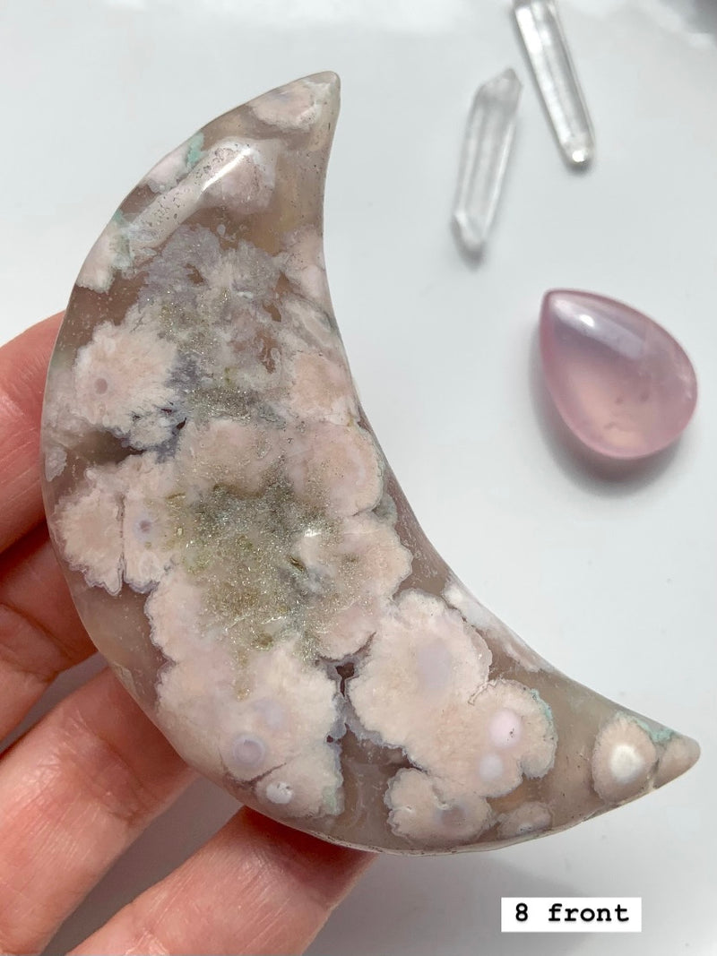 Big Flower Agate Moons