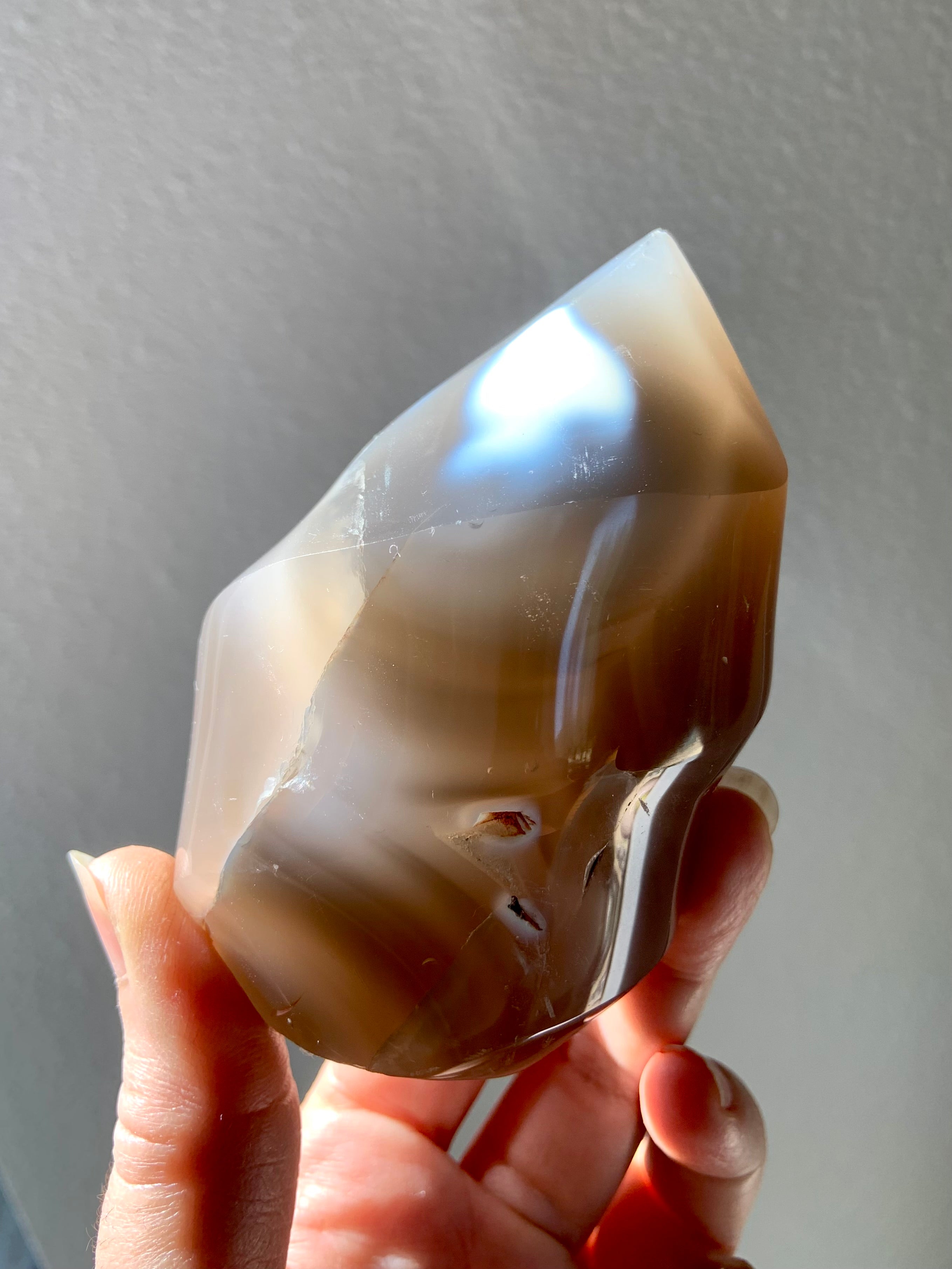 Orca Agate Flame, Orca Agate Freeform, Black Carnelian Agate Crystal ...