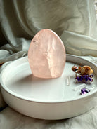 High-quality pink Rose Quartz freeform crystal for emotional healing, self-love, and peaceful energy