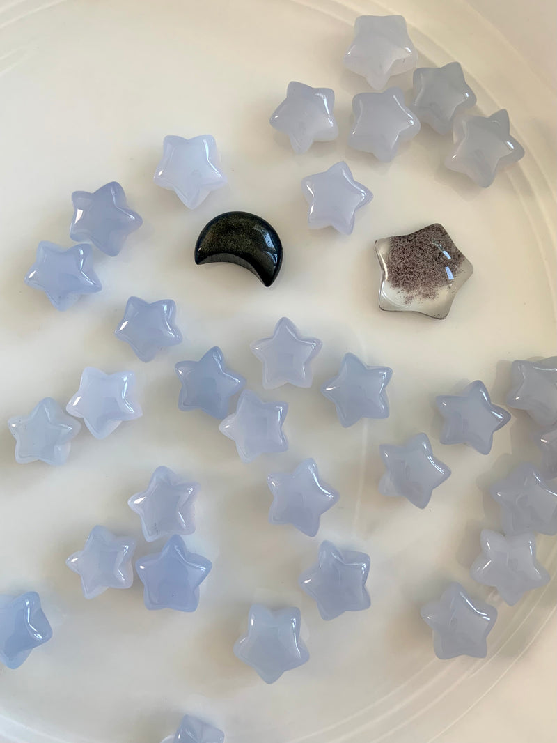 Mini Blue Chalcedony Stars