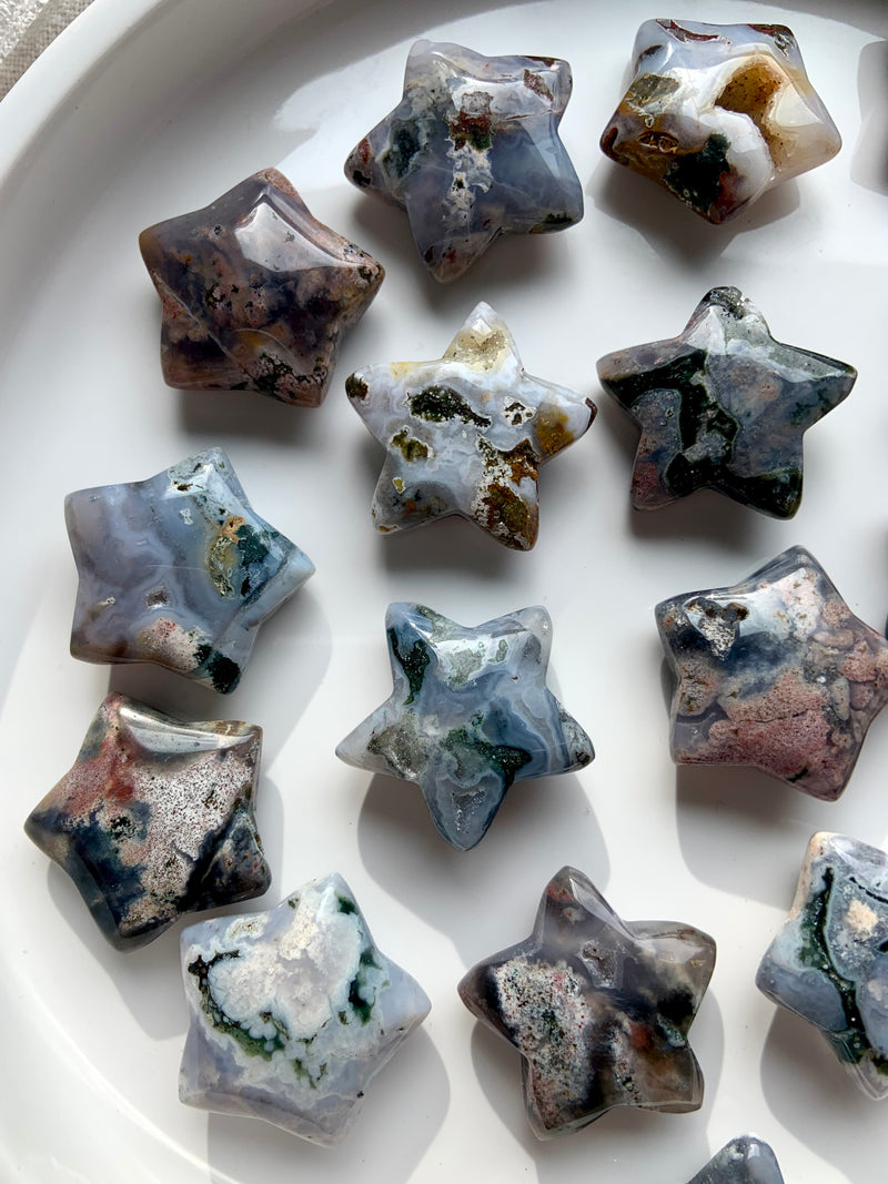 Cosmic Ocean Jasper Moon and Stars