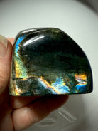 Rainbow Labradorite freeform showing colorful flash, back side