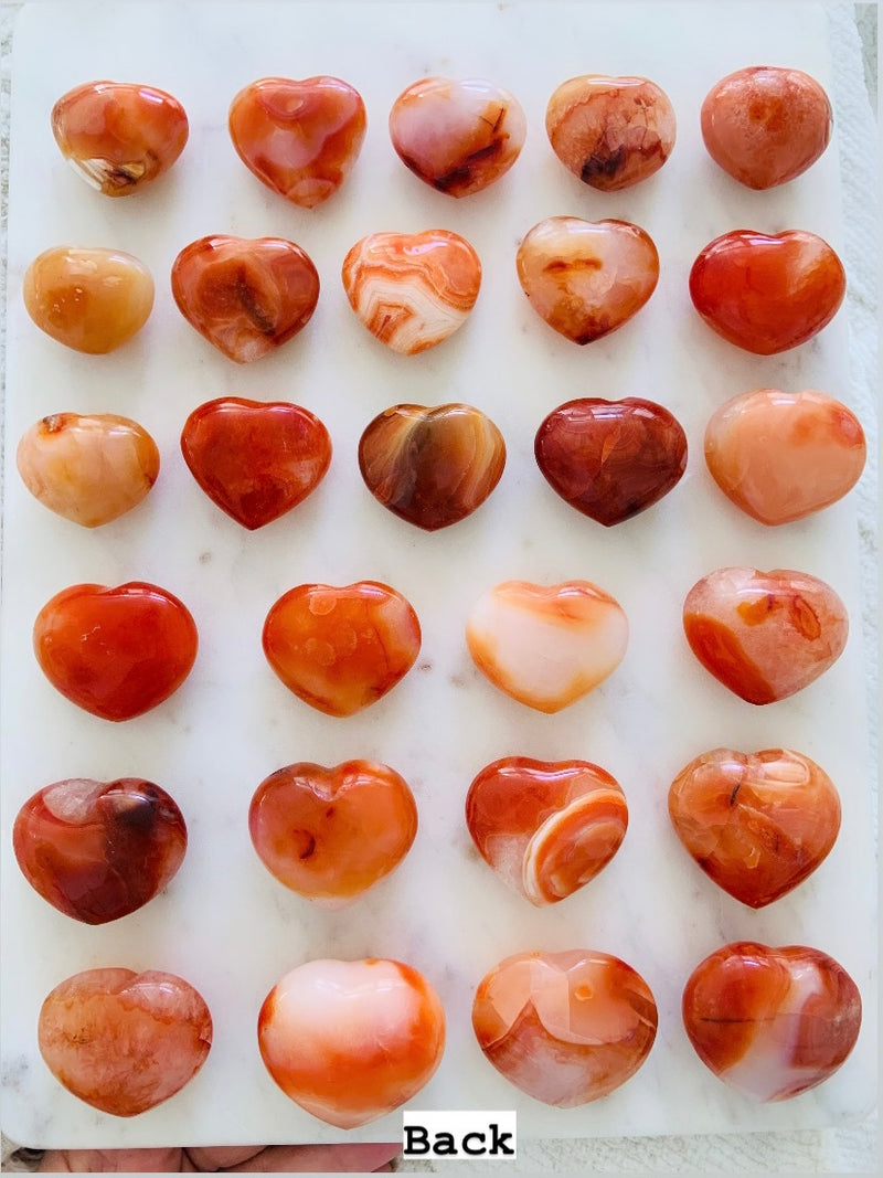 Small Carnelian Hearts - Pick your fav!