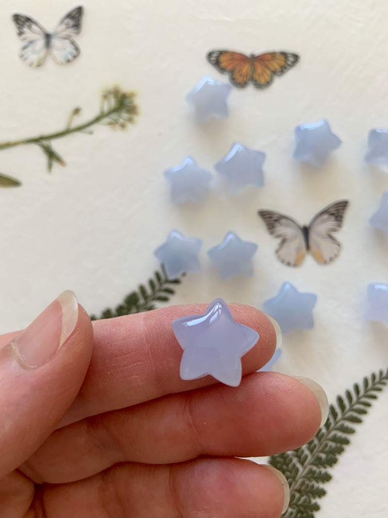 Mini Blue Chalcedony Stars