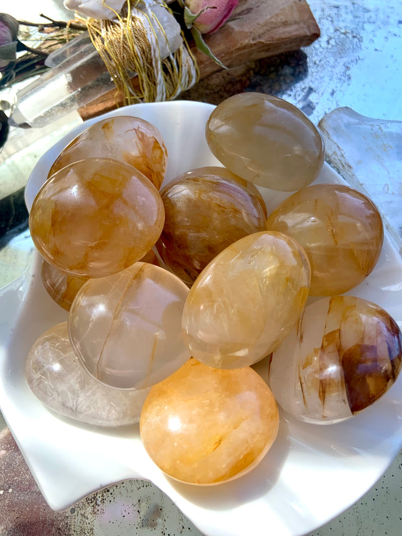 Small Golden Healer Quartz Palmstone