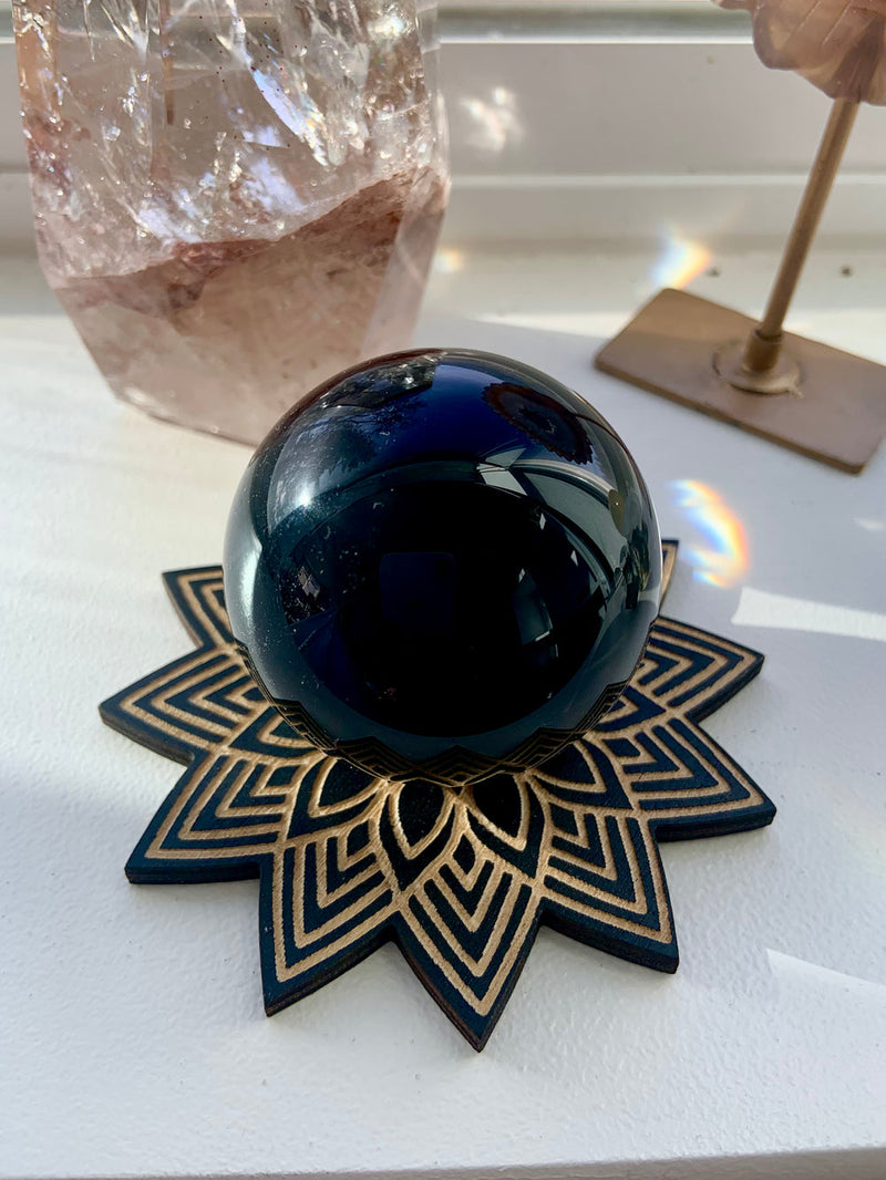 Black Obsidian Sphere for energetic protection