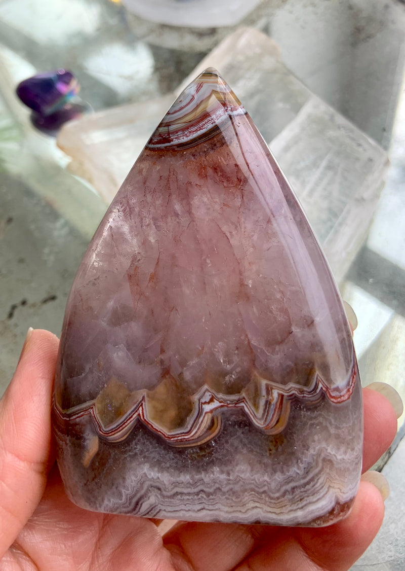 Crazy Lace Agate in Amethyst Flame