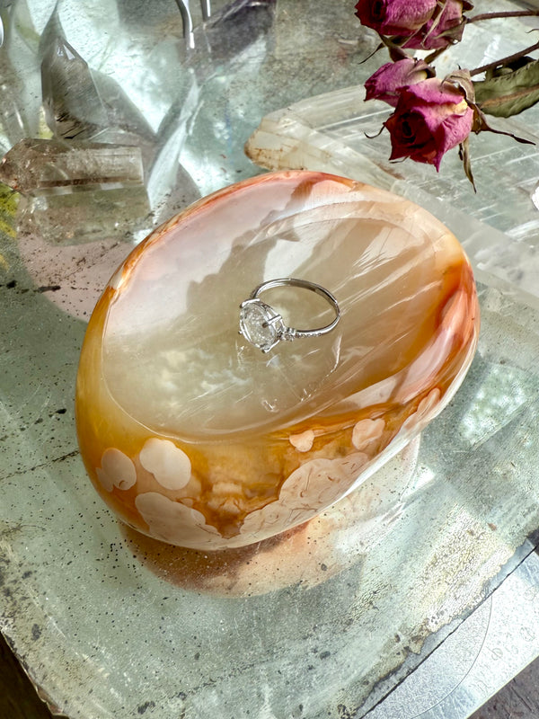Carnelian Flower Agate Bowl