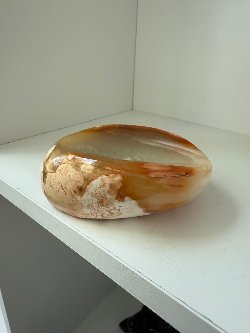 Carnelian Flower Agate Bowl