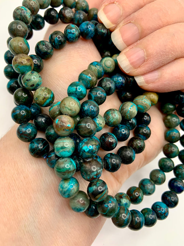 Chrysocolla Shattuckite Bracelets