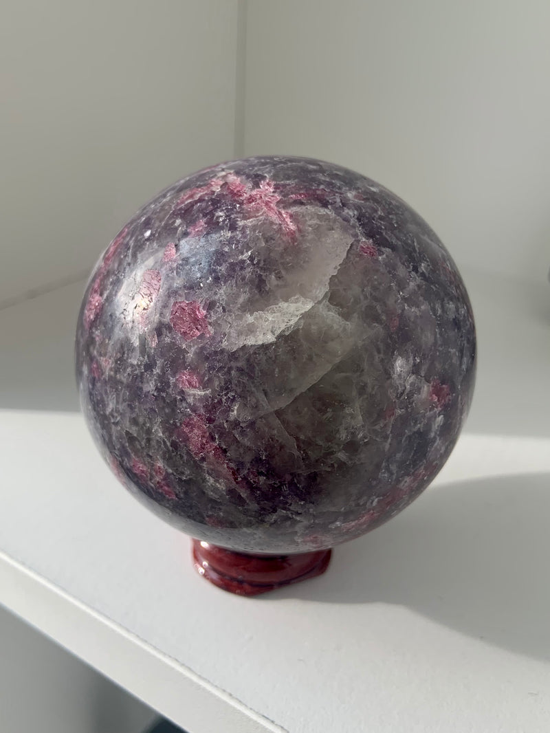 Unicorn Stone Pegmatite Sphere + Holder