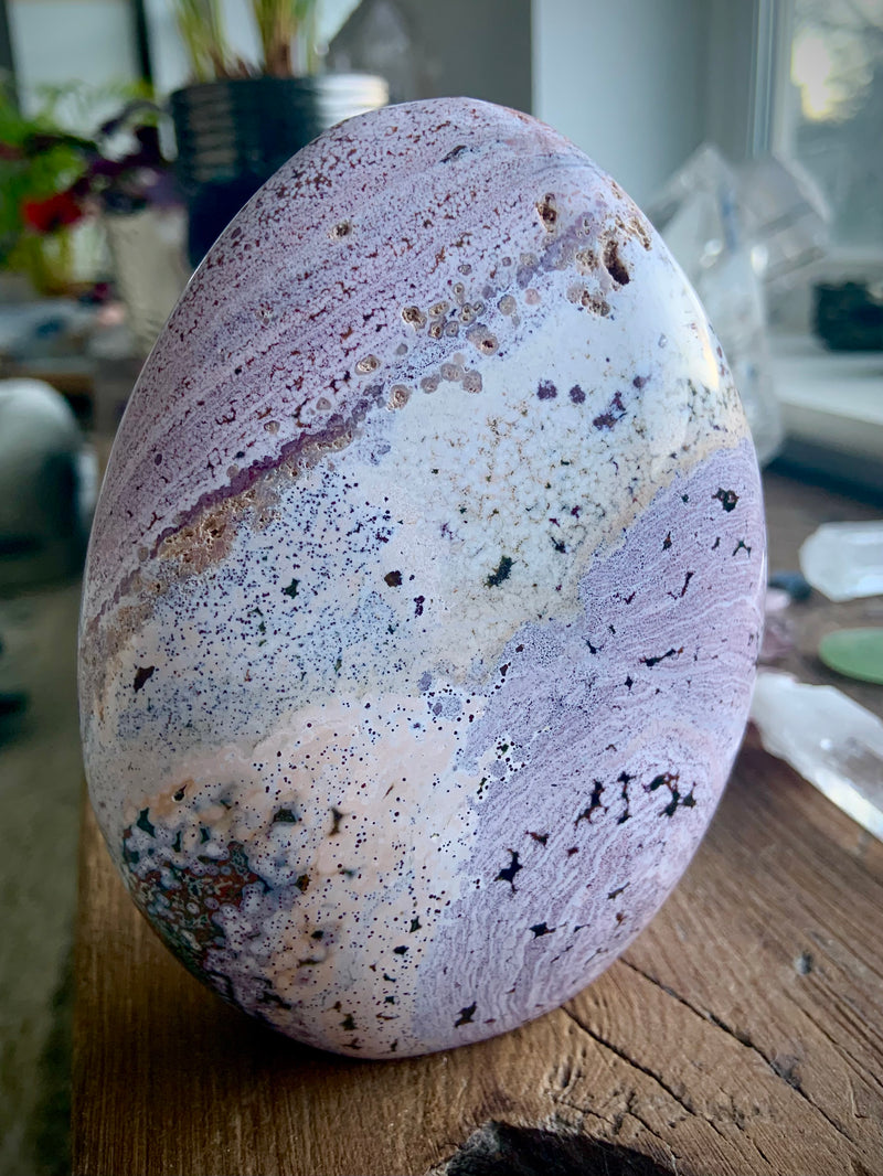 Pink Orbicular Ocean Jasper Freeform