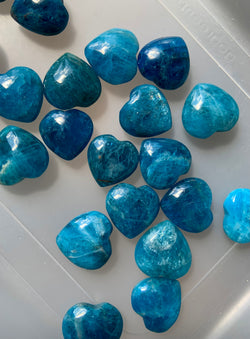 Mini Blue Apatite Hearts