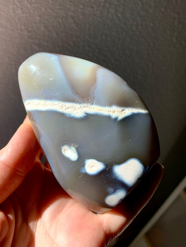 Gray Orca Agate Freeform