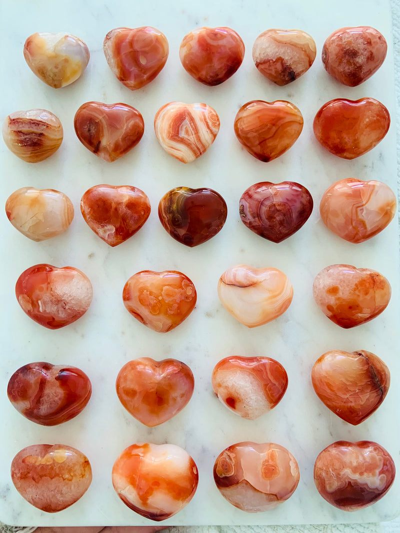 Small Carnelian Hearts - Pick your fav!