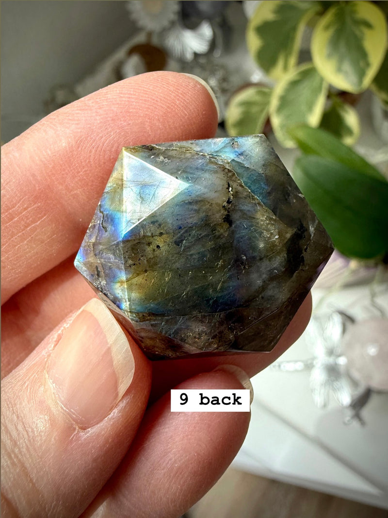 Flashy Labradorite Hexagon, Labradorite Star of David