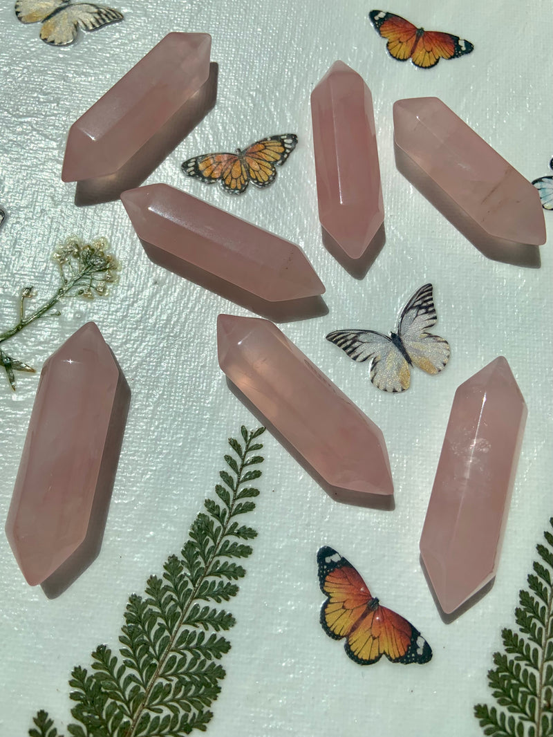 2"  Rose Quartz DT Points