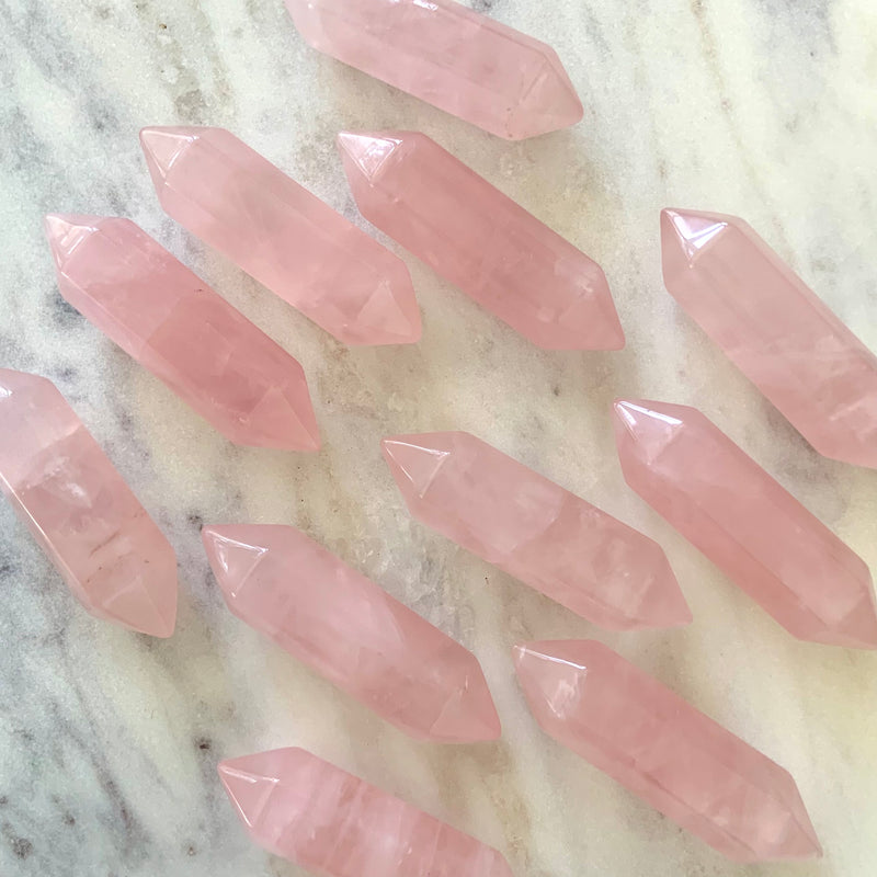 2"  Rose Quartz DT Points