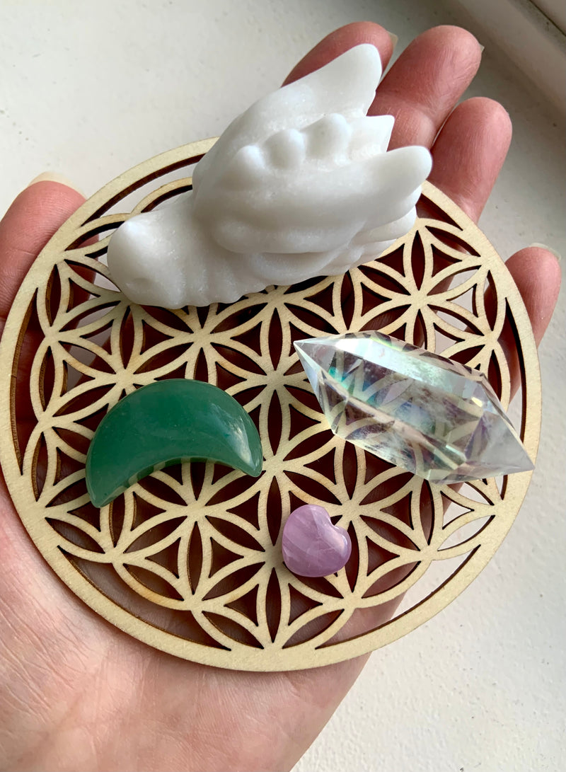 White Jade Dragon Crystal Gift Set