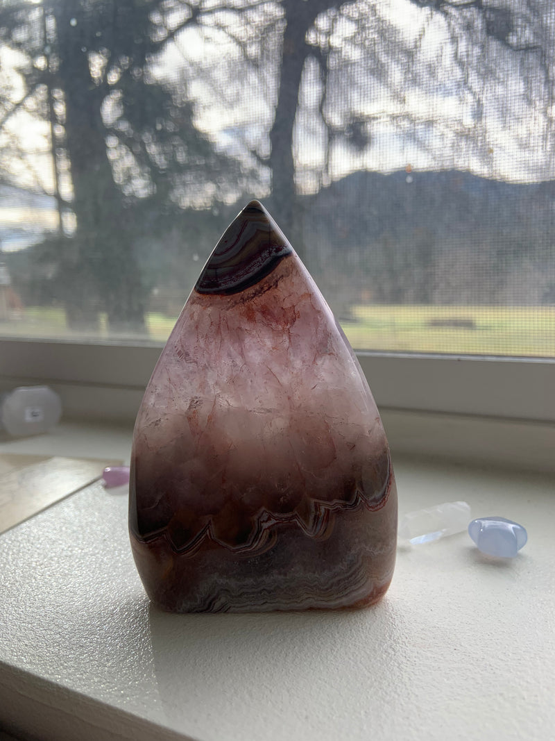 Crazy Lace Agate in Amethyst Flame