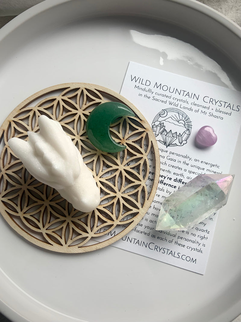 White Jade Dragon Crystal Gift Set