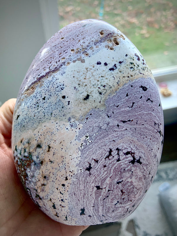 Pink Orbicular Ocean Jasper Freeform