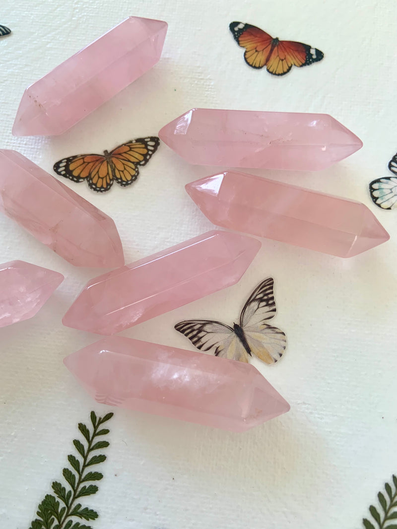 2"  Rose Quartz DT Points