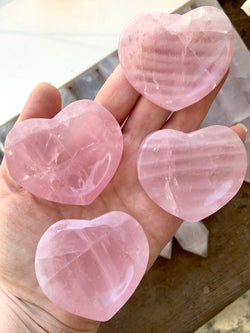 Mini Rose Quartz Heart-Shaped Dish