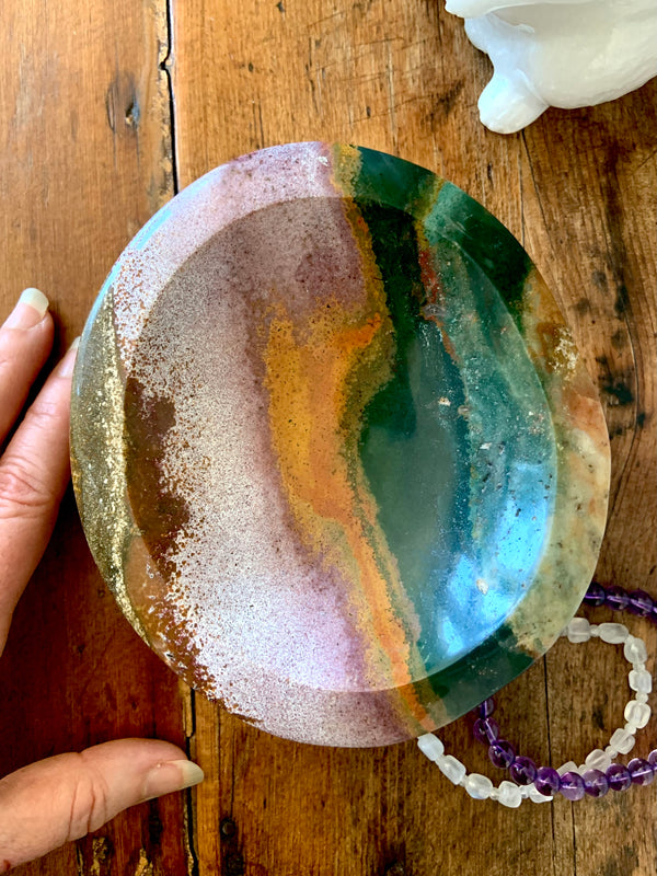 Colorful Ocean Jasper Bowl