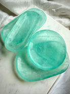 Green Fluorite crystal bowls in one-of-a-kind round and oval shapes for jewelry, altars, meditation, and crystal display