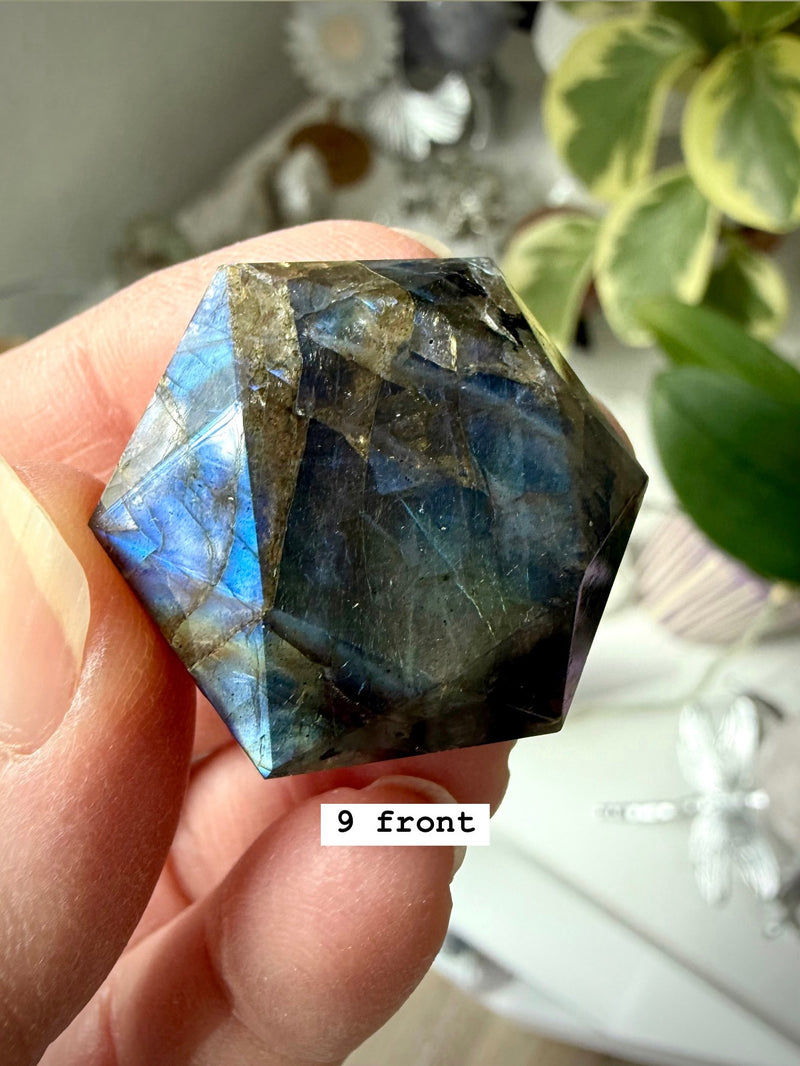 Flashy Labradorite Hexagon, Labradorite Star of David