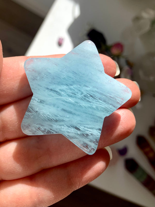 Big Transparent Aquamarine Star