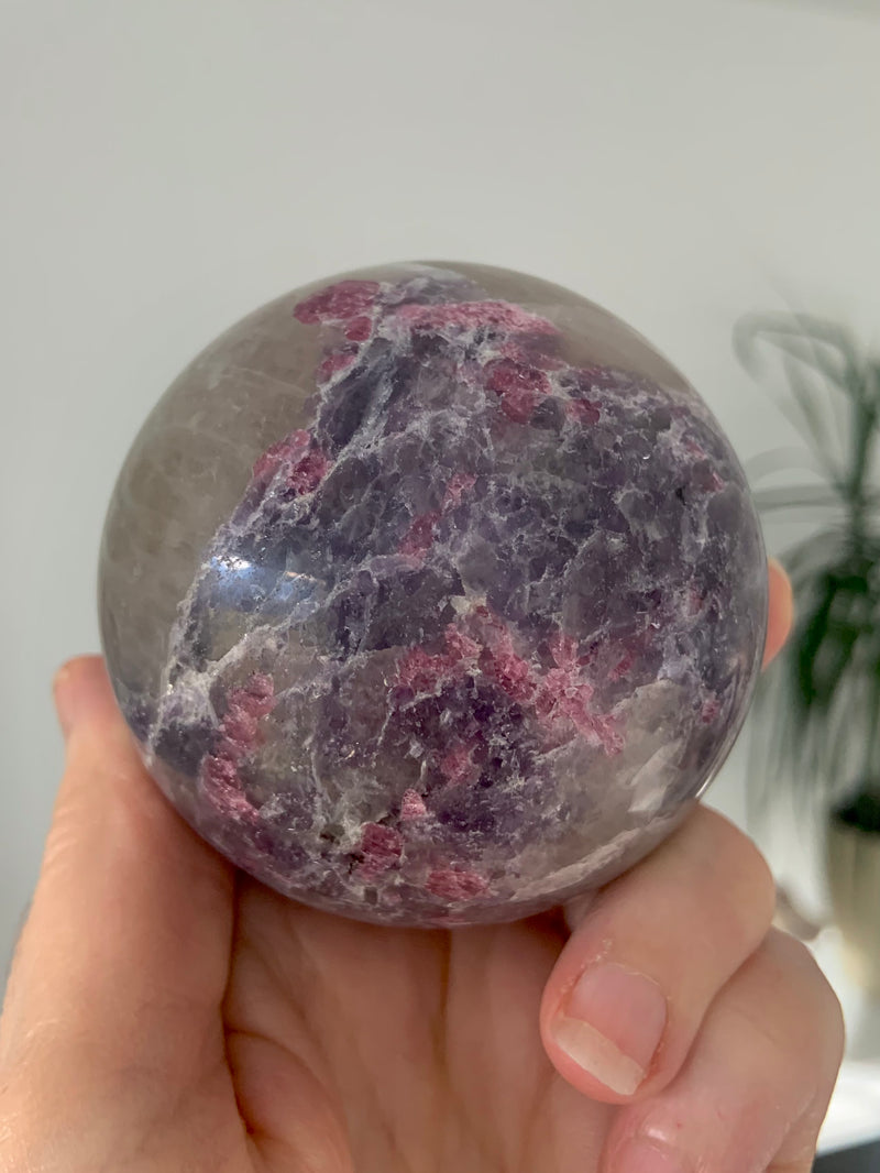 Unicorn Stone Pegmatite Sphere + Holder