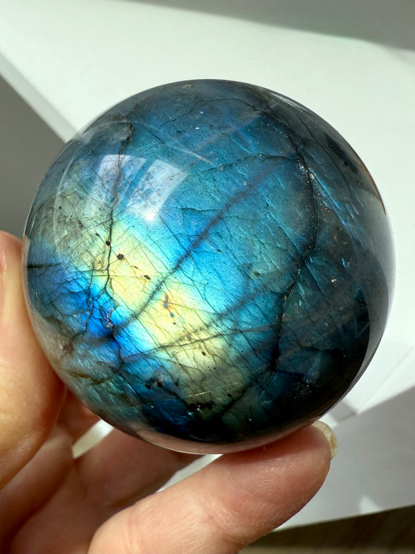 Consider this high quality Blue Labradorite Sphere to elevate your sacred space