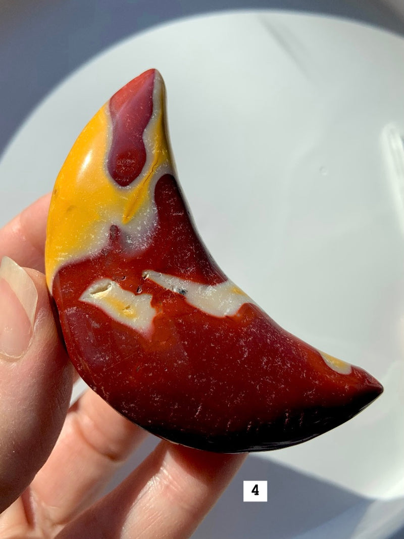 Mookaite Jasper Crescent Moons