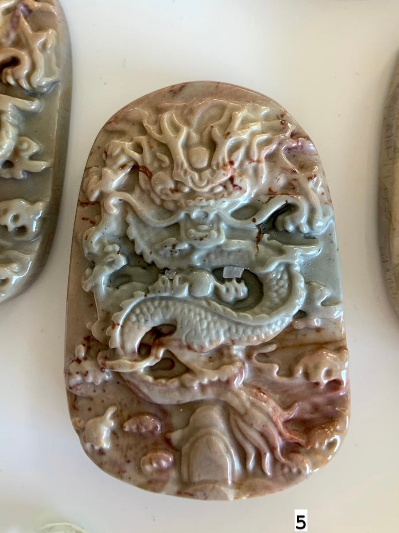 Alashan Agate Dragon Medallions