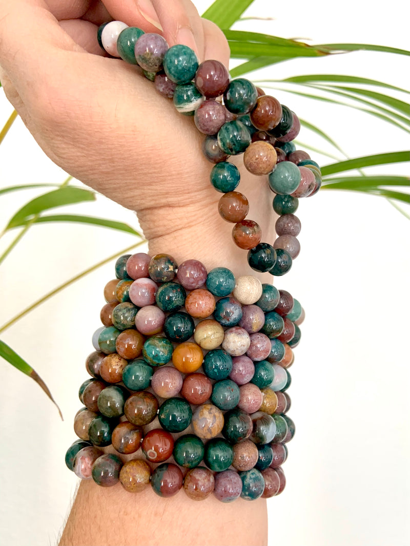 Colorful Ocean Jasper Beaded Bracelets