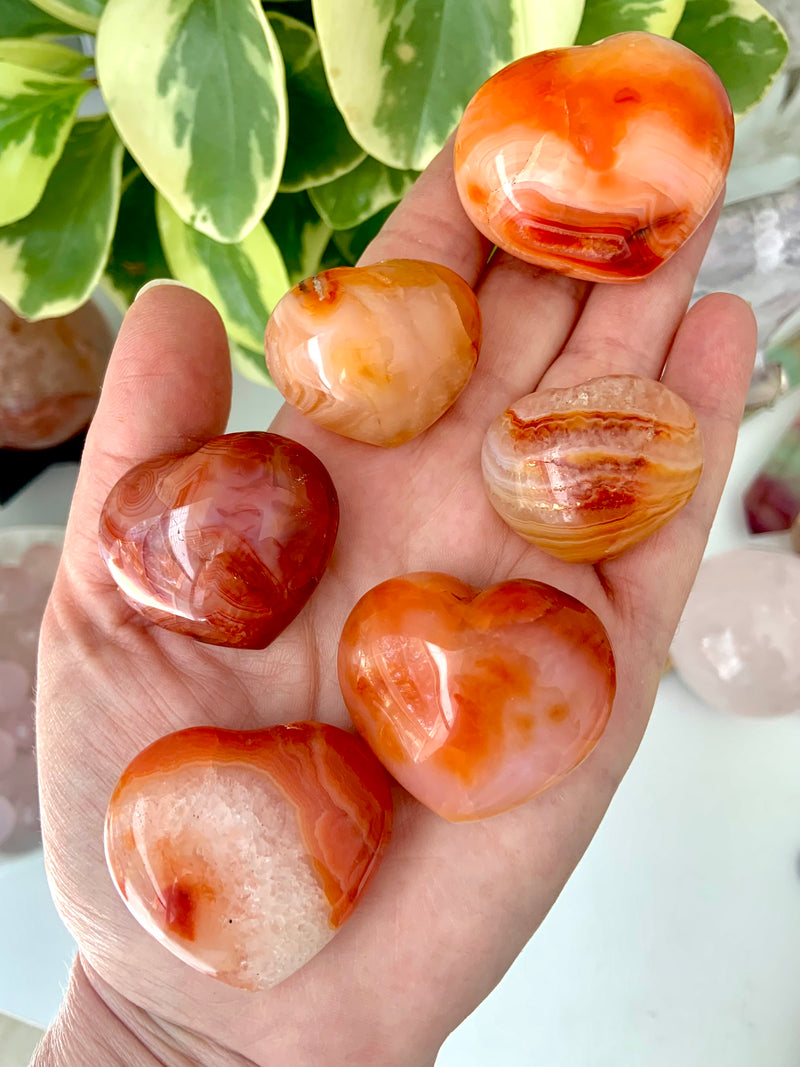 Small Carnelian Hearts - Pick your fav!