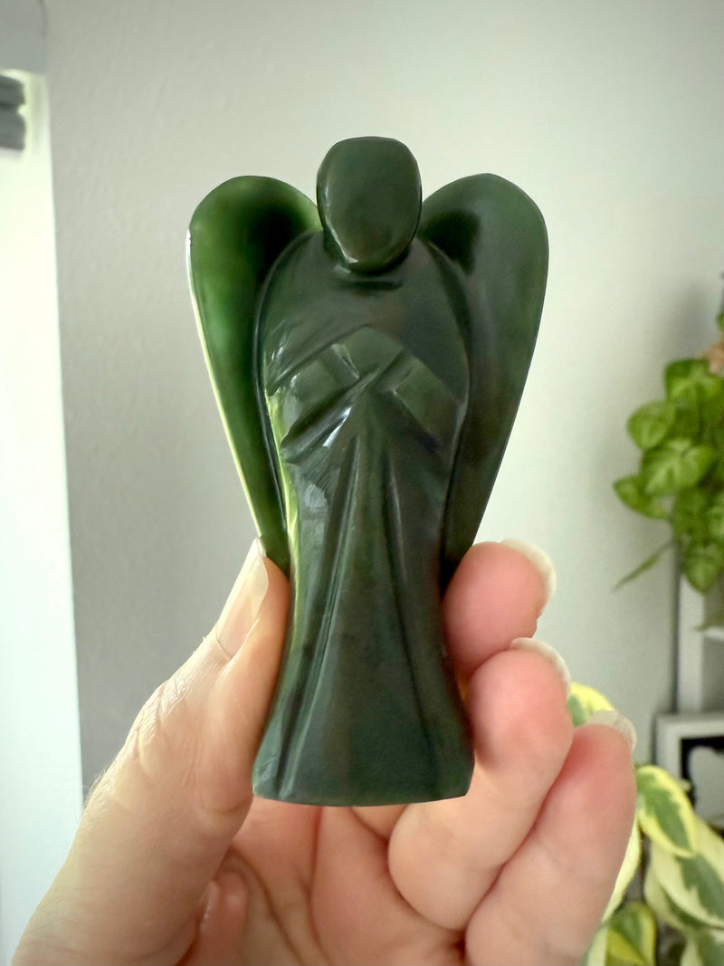 Nephrite Jade Angel Carving