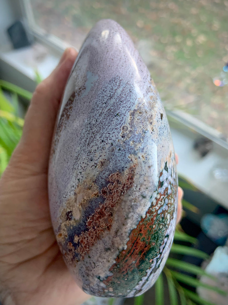 Pink Orbicular Ocean Jasper Freeform