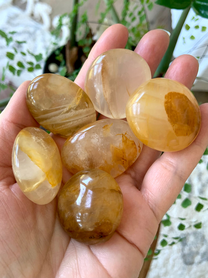 Small Golden Healer Quartz Palmstone