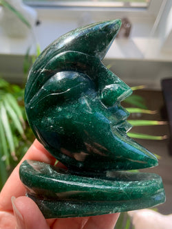 Rare Nephrite Jade Moon Face