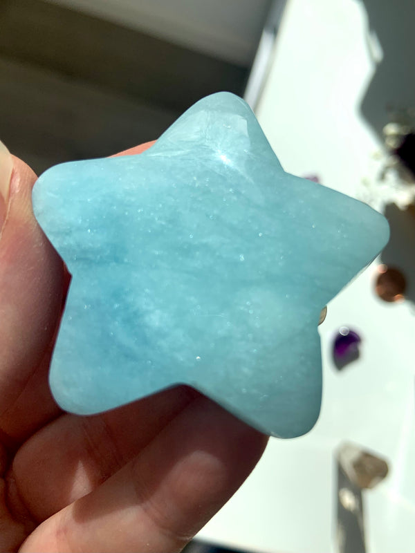 Big Flashy Aquamarine Star