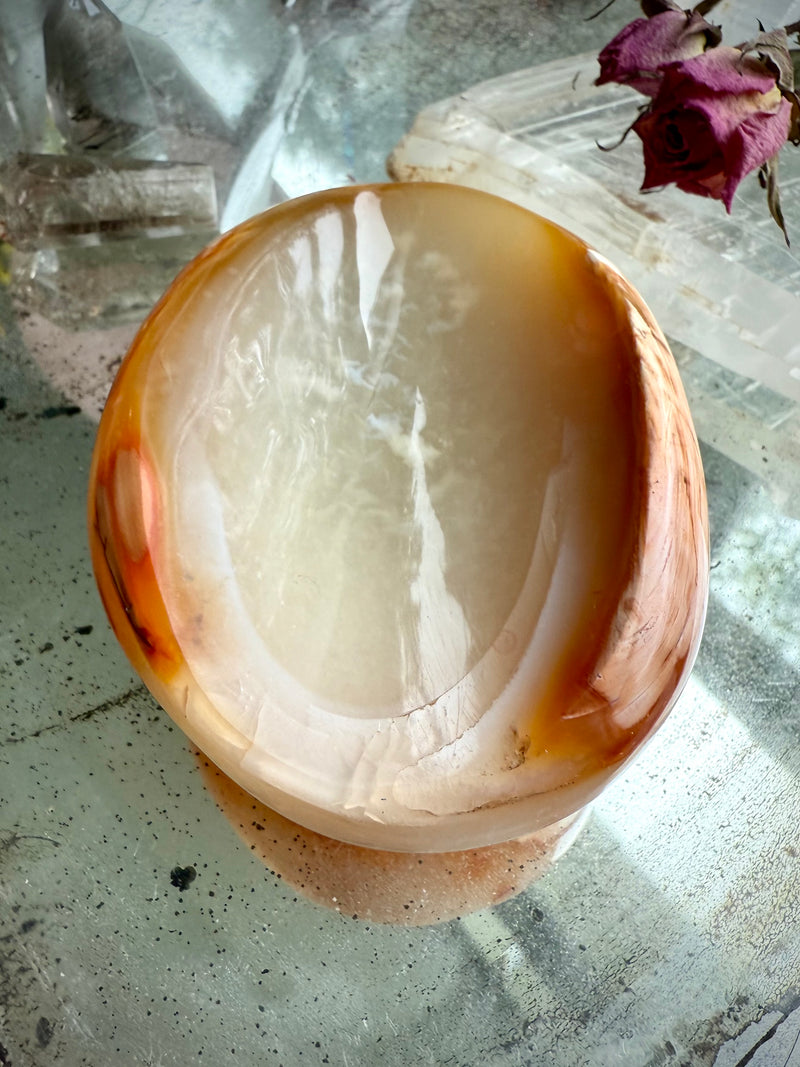 Carnelian Flower Agate Bowl