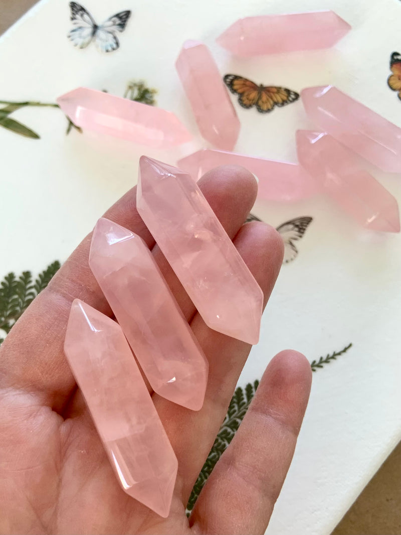 2"  Rose Quartz DT Points