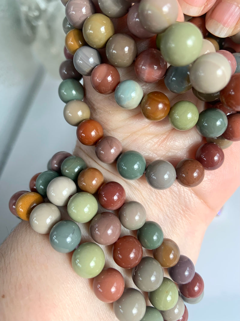 Alashan Agate Beaded Bracelet