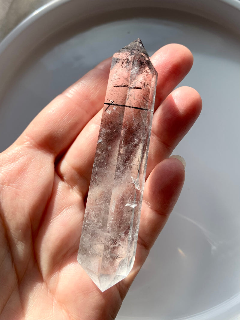 Black Tourmaline Rutilated Quartz DT