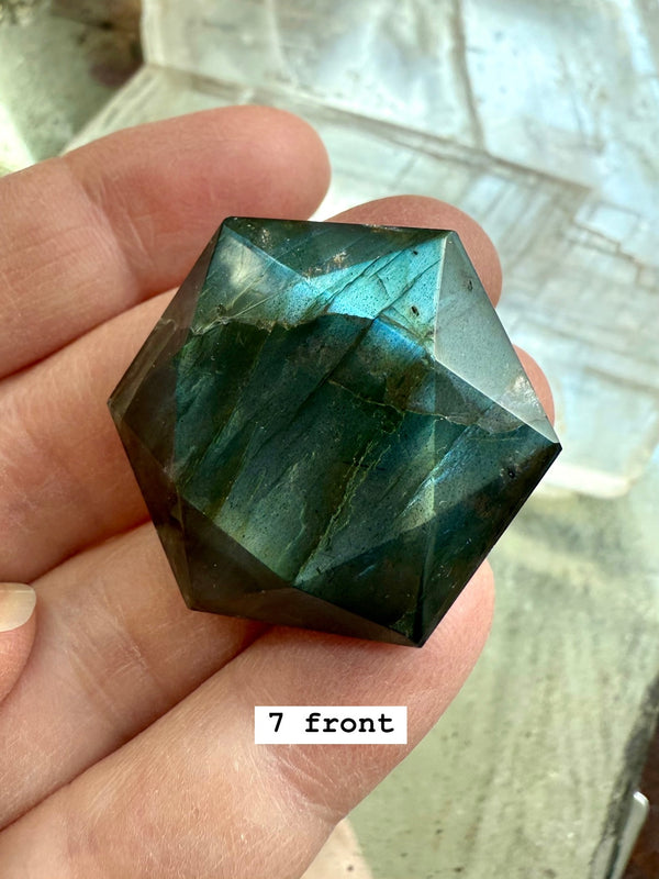 Flashy Labradorite Hexagon, Labradorite Star of David