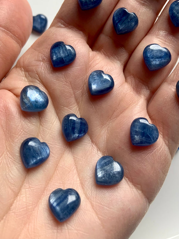 Tiny Blue Kyanite Hearts