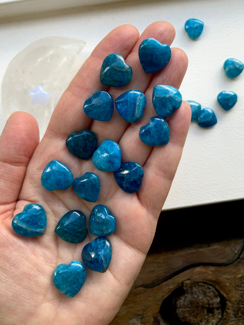 Mini Blue Apatite Hearts